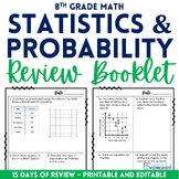 Statistics and Probability Review Booklet for 8th Grade Math