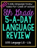8th Grade Daily Language Spiral Review - 1 Week FREE