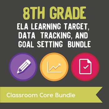 Preview of 8th Grade ELA Learning Target, Data Tracking, & Goal Setting Bundle