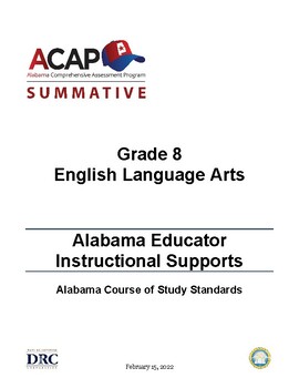 Preview of 8th Grade ELA/Reading ACAP Summative Assessment Aid