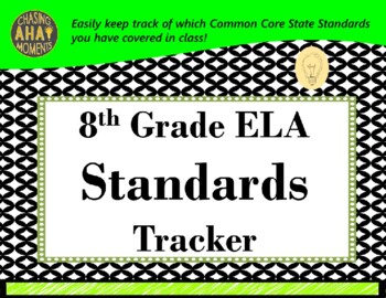 Preview of 8th Grade ELA Standards Tracker