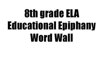 Preview of 8th Grade ELA Word Wall
