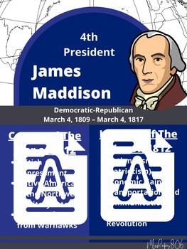 Preview of 8th Grade Early Republic History Posters (James Madison)