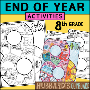 Preview of 8th Grade End of Year Memory Book Activity - ELA - Middle School Coloring Pages