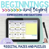 8th Grade Equations and Expressions Digital Maze and Puzzl