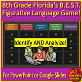 8th Grade Florida BEST Figurative Language Game ELA Readin