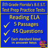 8th Grade Florida FAST PM3 Reading Practice Tests - Florid
