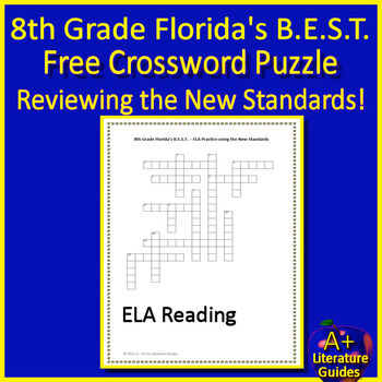 Preview of 8th Grade Florida FAST Crossword Puzzle to Review New ELA Florida BEST