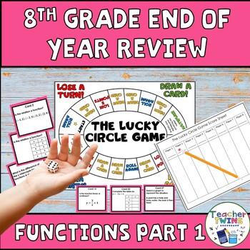 Preview of 8th Grade Functions Task Card/Game Review and Assessment