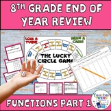 8th Grade Functions Task Card/Game Review and Assessment