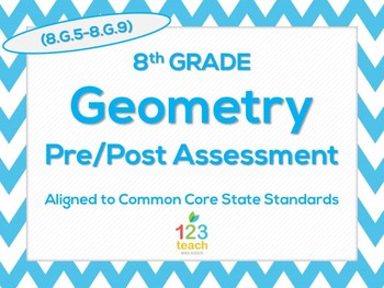 Preview of 8th Grade Geometry (8.G.5 - 8.G.9) Common Core Standards Test