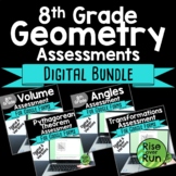 8th Grade Geometry Assessments in Google Forms for Distanc