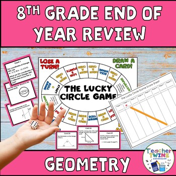 Preview of 8th Grade Geometry Task Card/Game Review and Assessment