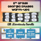 8th Grade Georgia Studies ALL GSE Standards Warm Up BUNDLE