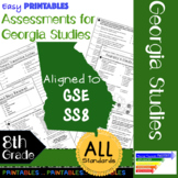 8th Grade Georgia Studies GSE Year-Long Printable Assessments