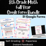 8th Grade Google Forms Bundle - Quiz | Spiral Review | Hom