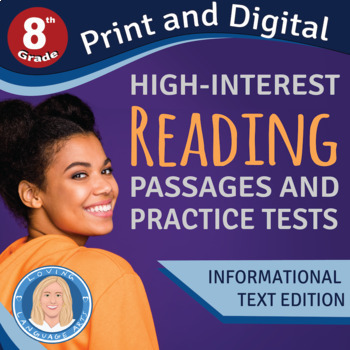 Preview of 8th Grade Reading Passages & ELA Practice Tests | Informational Text Edition
