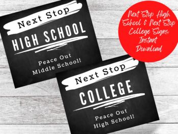 8th Grade & High School Graduation Printable Signs by Harmonious Ideas