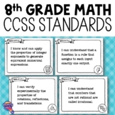8th Grade MATH CCSS Standards "I Can" Posters | Common Core