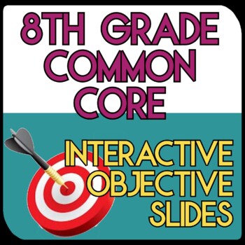 Preview of 8th Grade Language Arts Common Core Interactive Objective Slides for the Year!