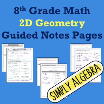 Preview of 2D Geometry Guided Notes Pages (fully editable!)