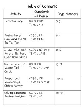 8th grade math back to school activities by live love math tpt