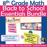 8th Grade Math Back to School Essentials Starter Kit for N