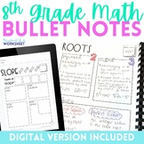 8th Grade Math Bullet Notes