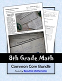 8th Grade Math Common Core Bundle: Lessons & Activities fo