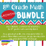 8th Grade Math Common Core Growing Bundle