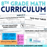 8th Grade Math Curriculum: Guided Notes, Assessments, Prac