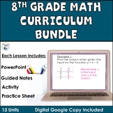 8th Grade Math Curriculum with PowerPoints, Guided Notes, 