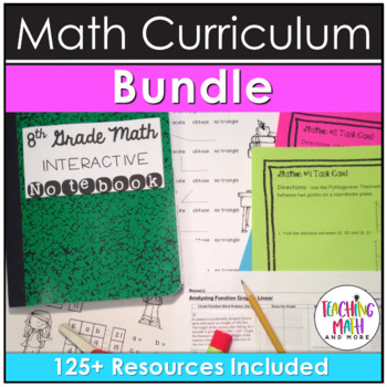 Preview of 8th Grade Math Curriculum Bundle