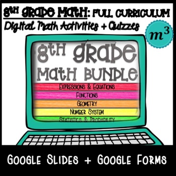 Preview of 8th Grade Math Digital Notes GROWING BUNDLE (Distance Learning)
