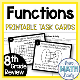 8th Grade Math End Of Year Review -  Functions Printable T
