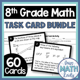 8th Grade Math End Of Year Review Printable Task Card Activity
