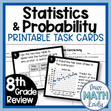 8th Grade Math End Of Year Review -  Statistics Printable 