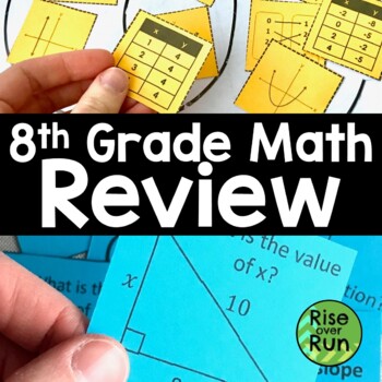 Preview of 8th Grade Math End of Year Review Activities Bundle