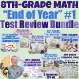8th Grade Math - End of Year - Test Review Bundle #1