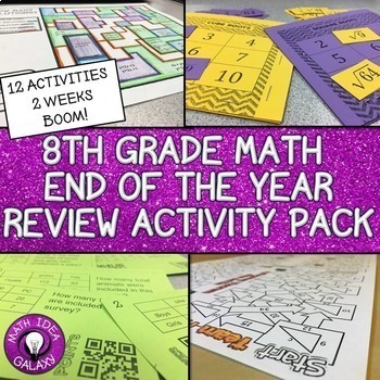 Preview of 8th Grade Math Review Bundle