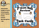 8th Grade Math End-of-the-Year Review Task Cards