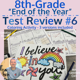 8th Grade Math - Entire Year Test Review - Coloring Activity #6