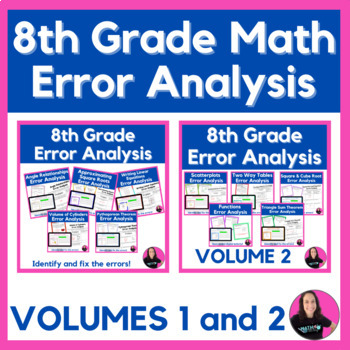 Preview of 8th Grade Math Error Analysis BIG Bundle of Activities