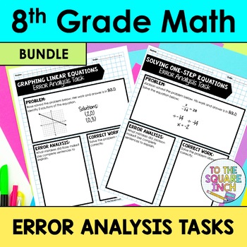 Preview of 8th Grade Math Error Analysis Bundle