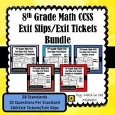 8th Grade Math Exit Slips/Exit Tickets {Common Core}