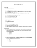 8th Grade Math Final Exam Assessment - Algebra, Functions,