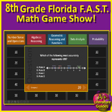 8th Grade Math Florida FAST Game PM3 Spiral Review Using F