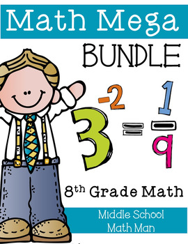 Preview of 8th Grade Math Activities Full Year Mega Bundle | Interactive Math Resources