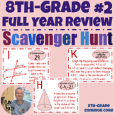 8th-Grade Math Full Year Review Scavenger Hunt Activity #2
