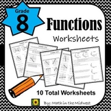 8th Grade Math Function Homework/Worksheets